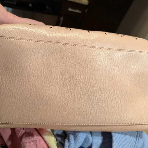 Coach sparkly Light Pink Laser Cut Floral Cutout City Tote and Wallet - Picture 10 of 14